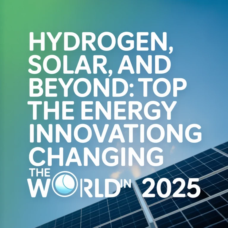 Hydrogen, Solar, and Beyond: The Top Energy Innovations Changing the World in 2025