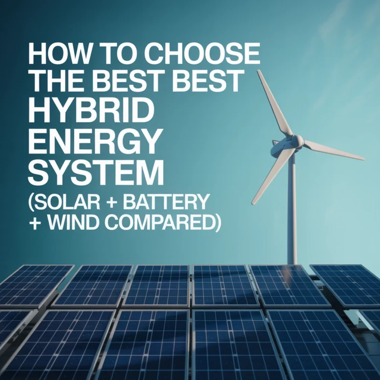 How to Choose the Best Hybrid Energy System (Solar + Battery + Wind Compared)